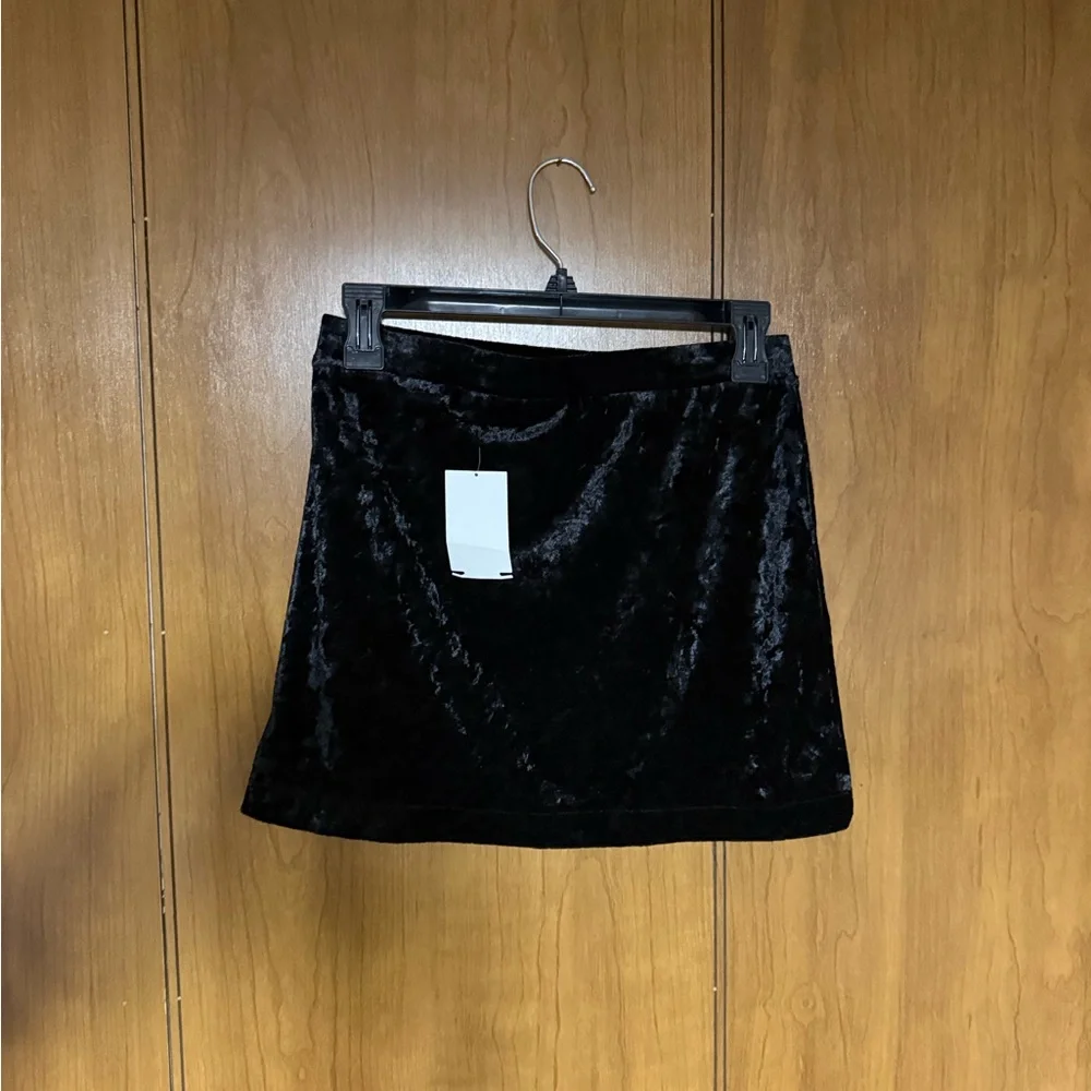 Abound Velvet Back Mini Skirt With Slit